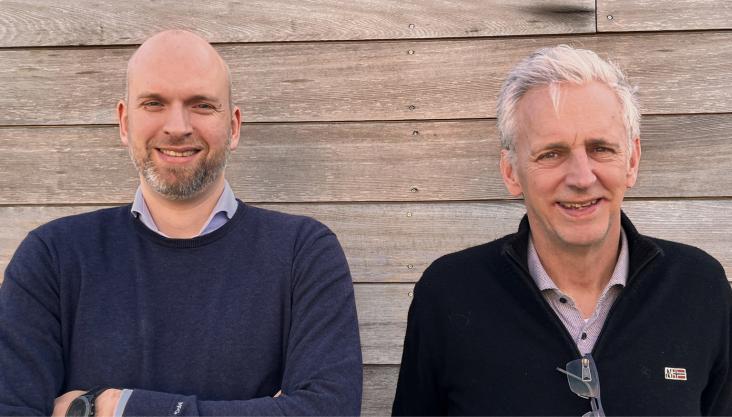 Portretfoto van Marten Siemelink en Peter van Tintelen