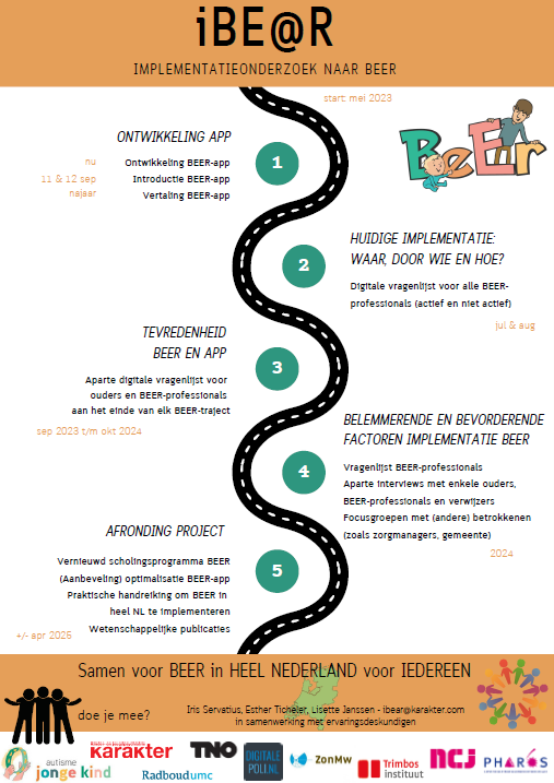 Infographic van de aanpak/werkwijze van IBE@R