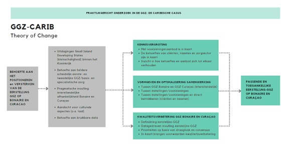 Schematische weergave van de theory of change