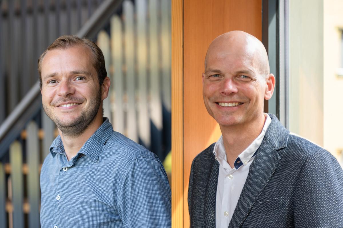 Portretfoto's Mitchell van Doormaal en Philip van der Wees