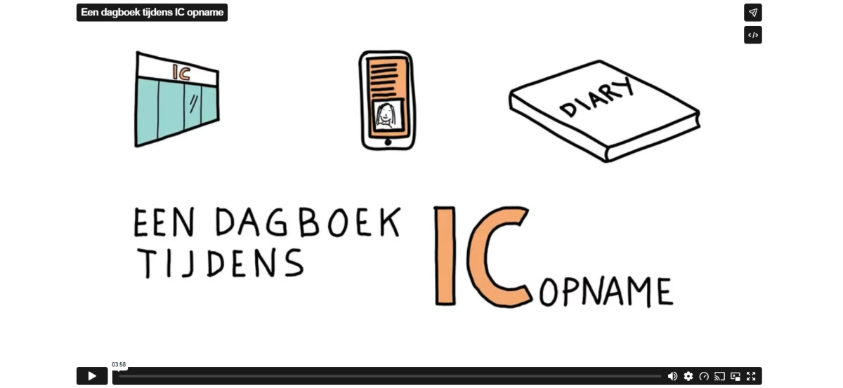 Schermafbeelding video Een dagboek tijdens IC-opname