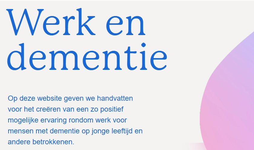 Werk en dementie website